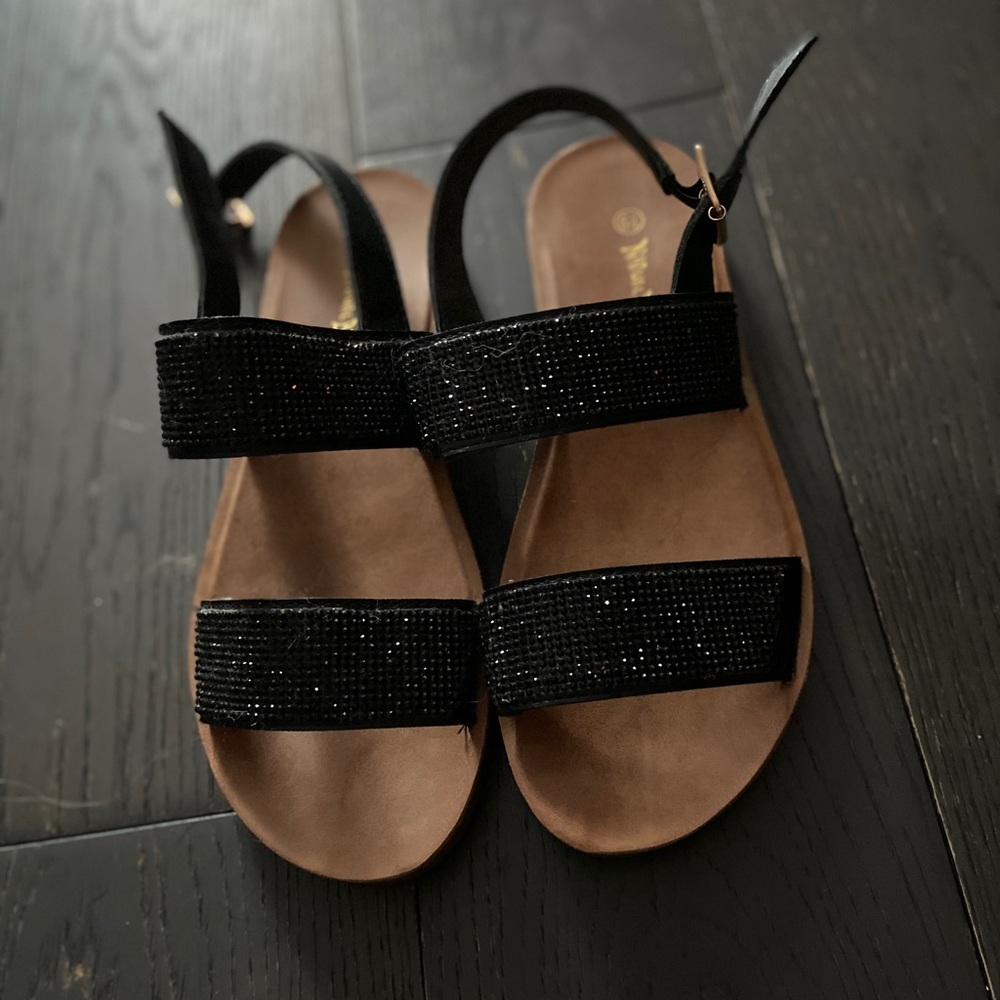 Sparkle Black Sandals